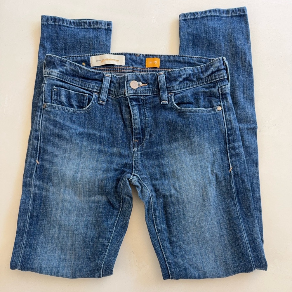 Pilcro Mid Rise Patchwork Skinny Jeans 25